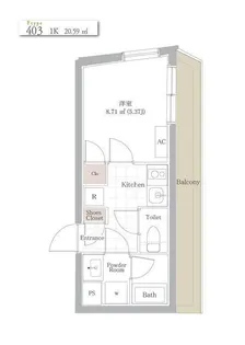 東京都中野区中央4【マンション】の間取り