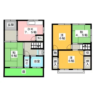 愛知県一宮市花池3【一戸建】の間取り
