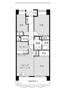 東京都江東区潮見1【マンション】の間取り