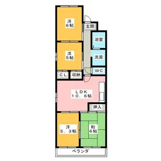 第3桔梗ハイツ【1階】の間取り