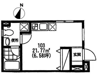 コリーヌ学芸大学 弐番館【1階】の間取り