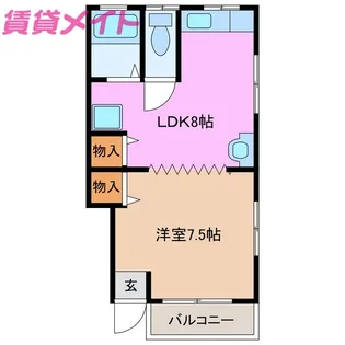 アンセーヌメゾンシャルル【1階】の間取り