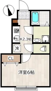 ホワイトローズII【1階】の間取り