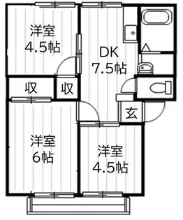 メゾン有明 A【2階】の間取り