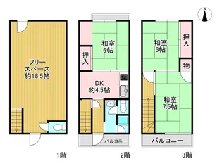 大阪府東大阪市近江堂2【一戸建】の間取り