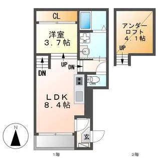 ル・ケレス八番町【1階】の間取り
