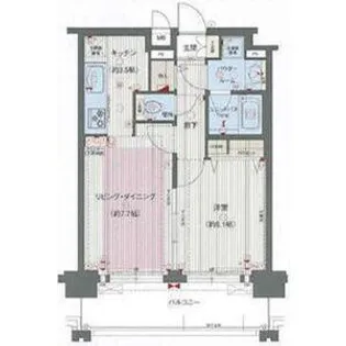 プレサンス名古屋STATIONアブソリュート【14階】の間取り