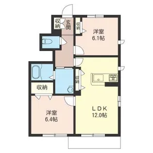 ルミエール湘南A【1階】の間取り