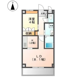 ベルメゾン三ノ町【2階】の間取り