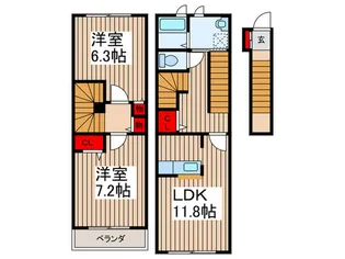 ヴィ コンフォールIIの間取り