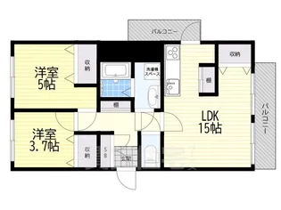 エバーグリーン門真【7階】の間取り