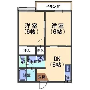 グリーンフラッツ【2階】の間取り