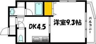 グランカーサ三篠【7階】の間取り