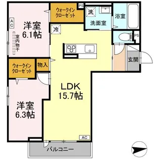 RESUA向中野 D棟【3階】の間取り