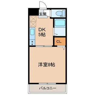 ルチェーレ愛野II【2階】の間取り