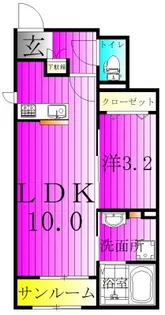 メゾン・ド・ヴァンベール【1階】の間取り