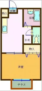 平形巴ハイツIIA【2階】の間取り