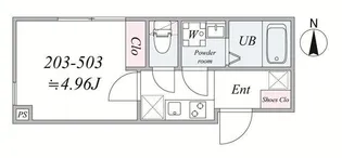 CLAIREA千住大橋【5階】の間取り