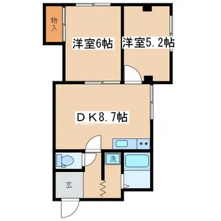 幸ハイツ【4階】の間取り