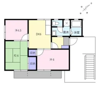 ハウスメイトA【1階】の間取り