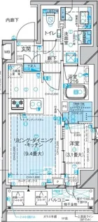 ルジェンテ早稲田【2階】の間取り