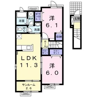 ヴォール【2階】の間取り