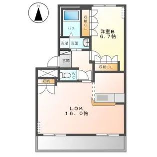 ピュアハピネス【2階】の間取り