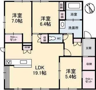 シャーメゾンアミスターI【1階】の間取り