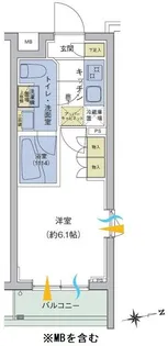 アジールコート品川中延【1階】の間取り