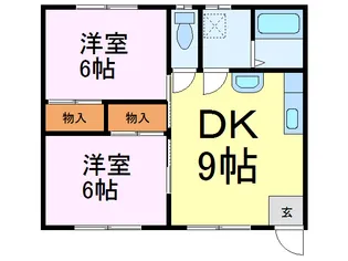 ヒルズKOGA E【1階】の間取り