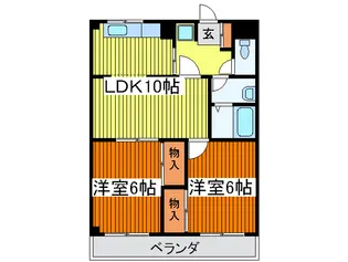 シャトーしむら【4階】の間取り