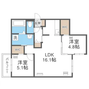 エフュート新さっぽろ【3階】の間取り