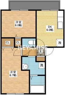 ウィルモアアサイ【1階】の間取り