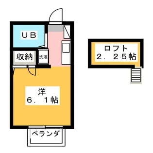 第2サンハイツ山本【1階】の間取り