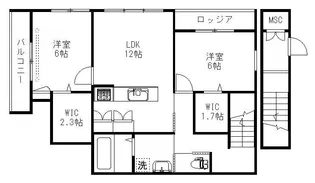 ウラヌスM【2階】の間取り