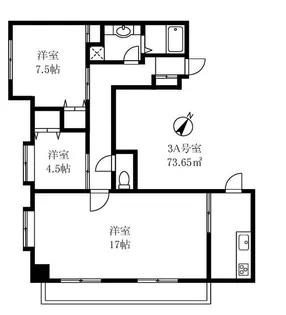 シノン原町【3階】の間取り
