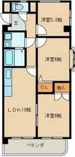 デア クエール【2階】の間取り