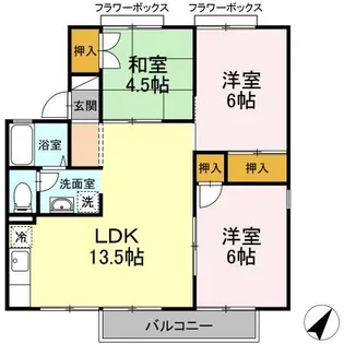 パークサイド吉敷 D棟【2階】の間取り