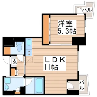 フェリシダ五橋【5階】の間取り