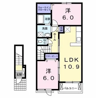 グラン リヴィエール【2階】の間取り
