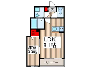 仮)イガドノ谷塚レジデンス【2階】の間取り