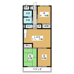 グレイスIII【1階】の間取り