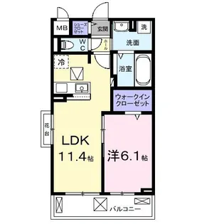 ルポン ボヌール【1階】の間取り