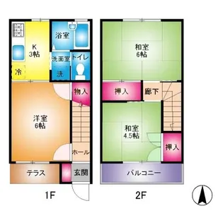 マルシンコーポ A/Bの間取り