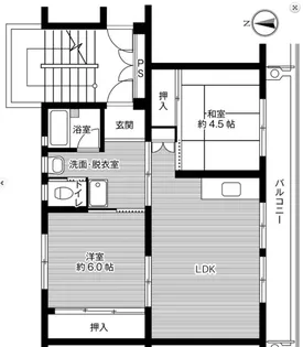 ビレッジハウス希望ヶ丘1号棟【1階】の間取り