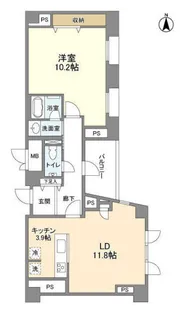 パティオ南麻布【5階】の間取り