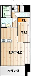 ERIOS COURT 中津口【6階】の間取り