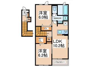 グレイスフルII【2階】の間取り