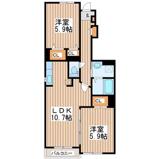 セイバリー【1階】の間取り