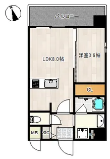 レクシア阪南町【3階】の間取り